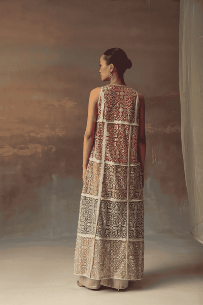 Twenty Nine Long Multicolor Overlay indian designer wear online shopping melange singapore 
