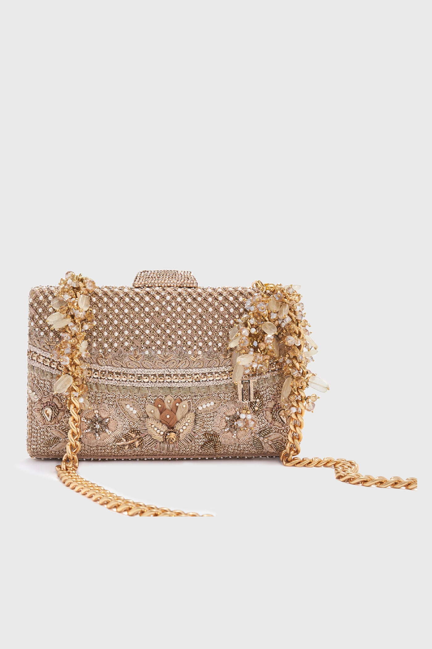 Tarun Tahiliani Accessories Bag Antique Gold indian designer wear online shopping melange singapore