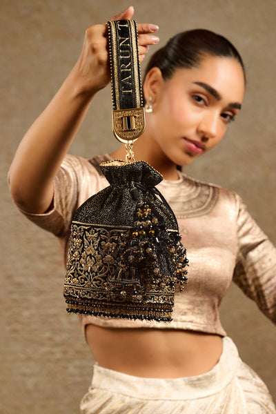 Tarun Tahiliani Accessories Embroidered Potli indian designer wear online shopping melange singapore 
