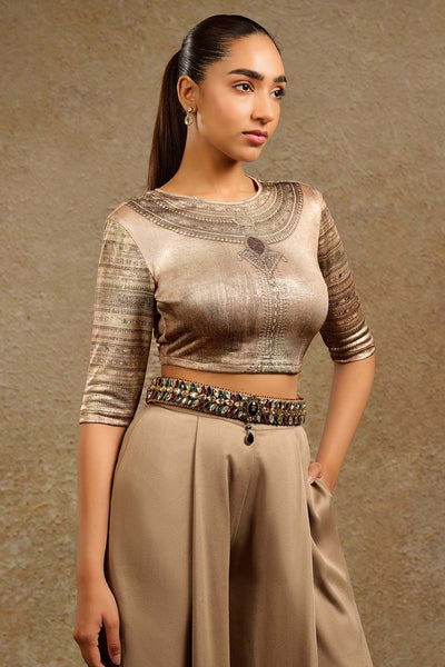 Tarun Tahiliani Accessories Jewelled Belt Multi indian designer wear online shopping melange singapore 