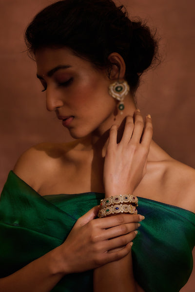 Tarun Tahiliani Jewellery Silver Bangle Multi indian designer wear online shopping melange singapore
