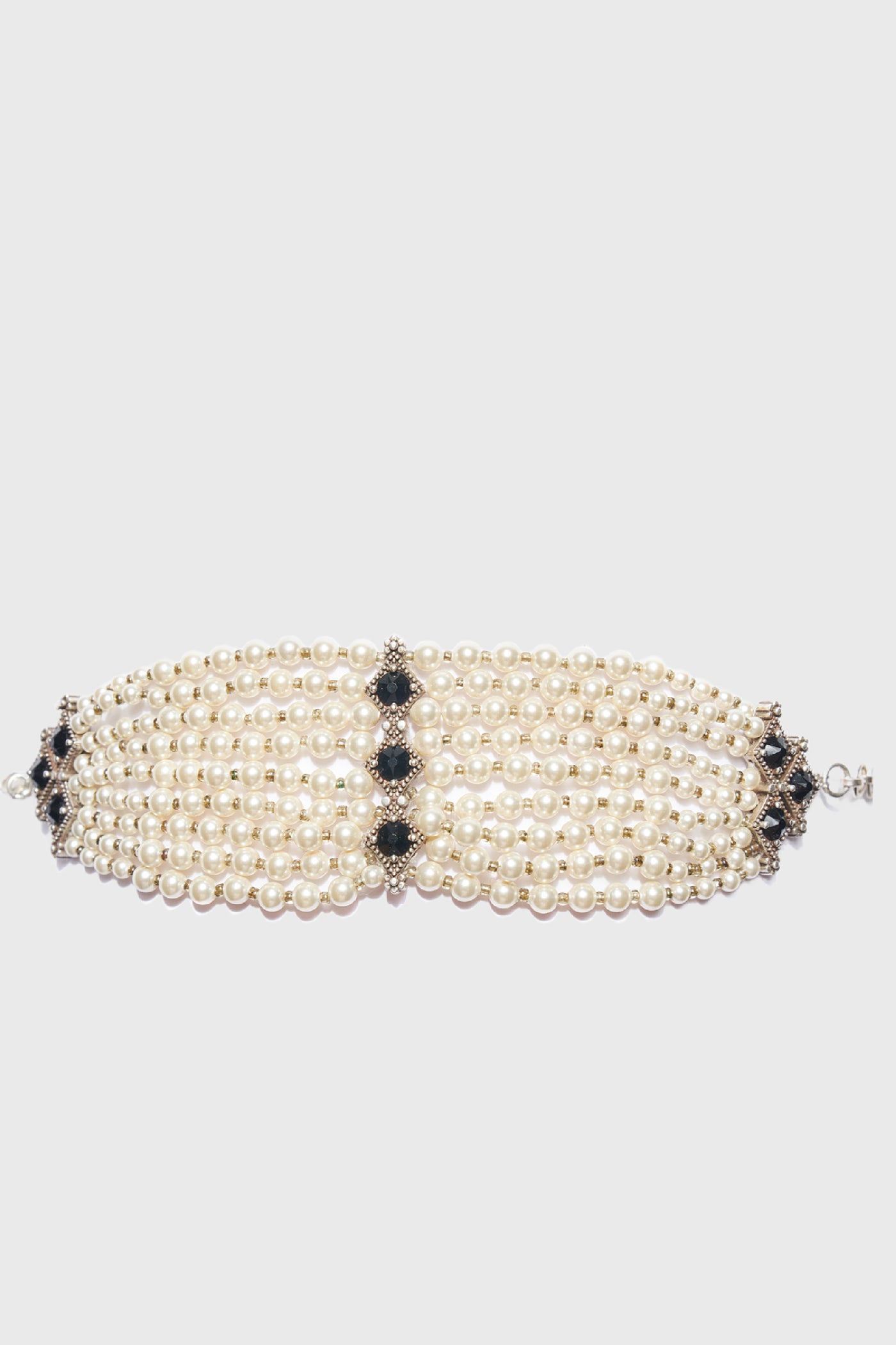 Tarun Tahiliani Jewellery Silver Bracelet Ivory Black indian designer wear online shopping melange singapore