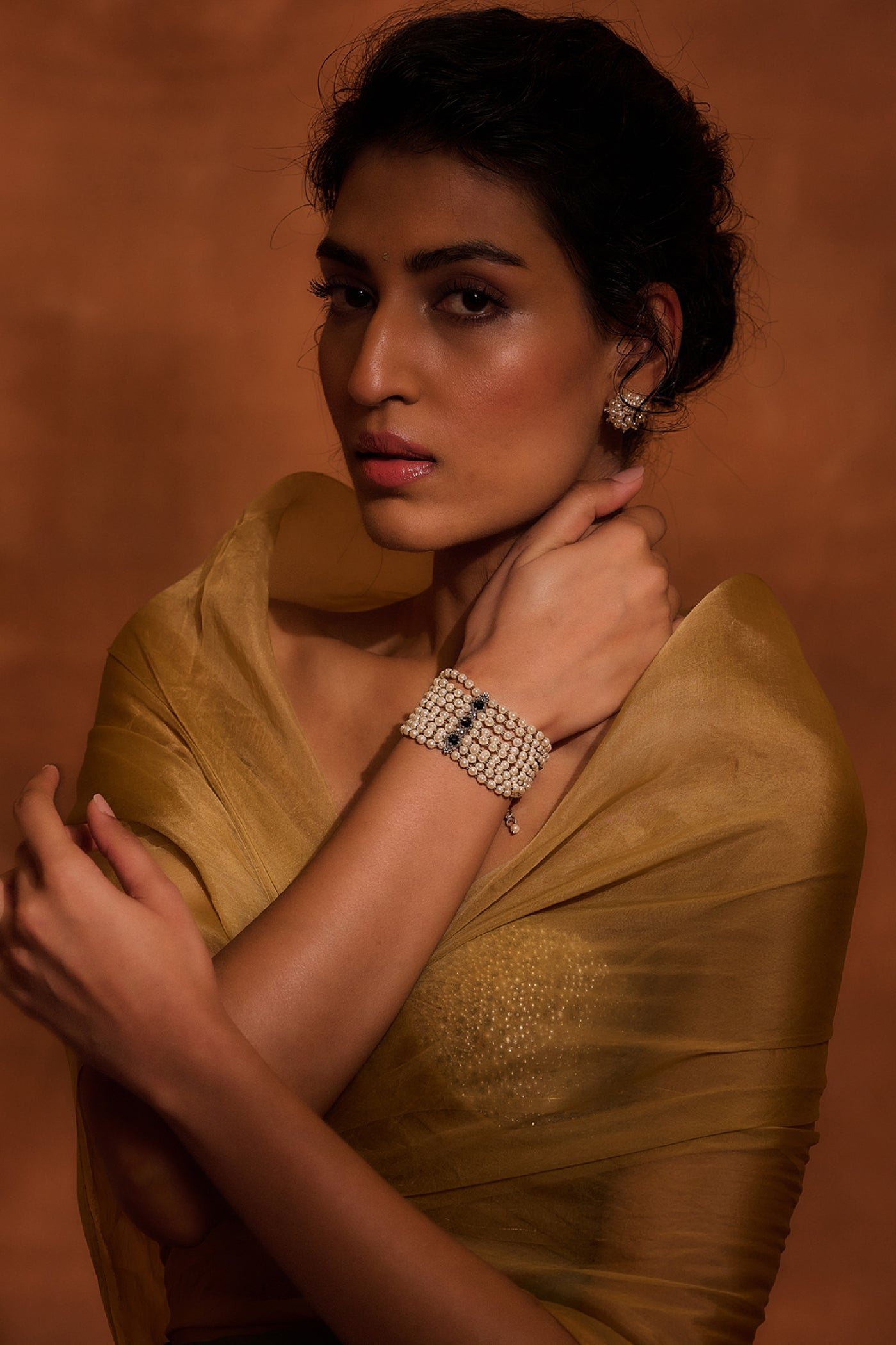 Tarun Tahiliani Jewellery Silver Bracelet Ivory Black indian designer wear online shopping melange singapore