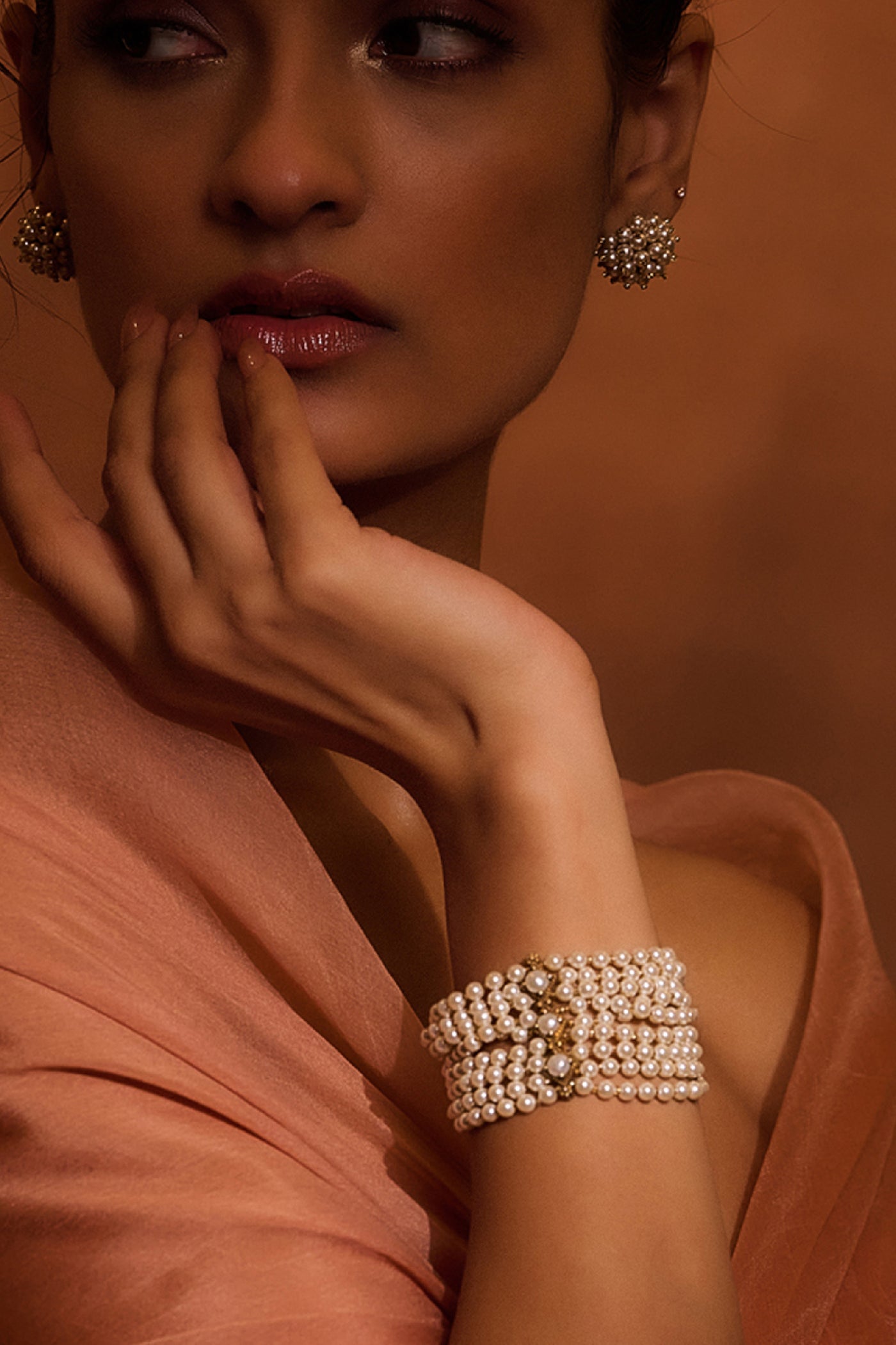Tarun Tahiliani Jewellery Silver Bracelet Ivory Gold indian designer wear online shopping melange singapore