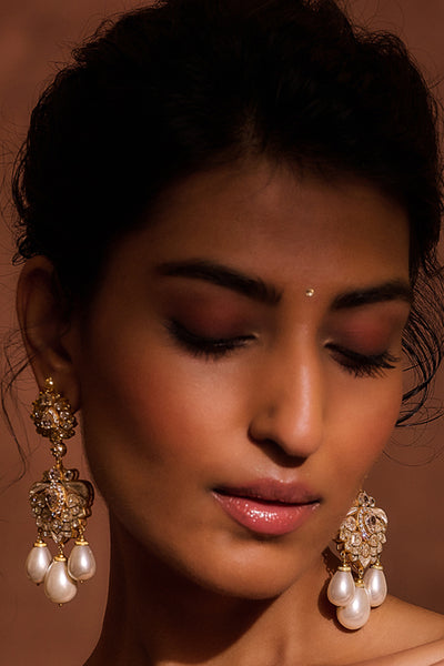Tarun Tahiliani Jewellery Silver Earring Gold indian designer wear online shopping melange singapore