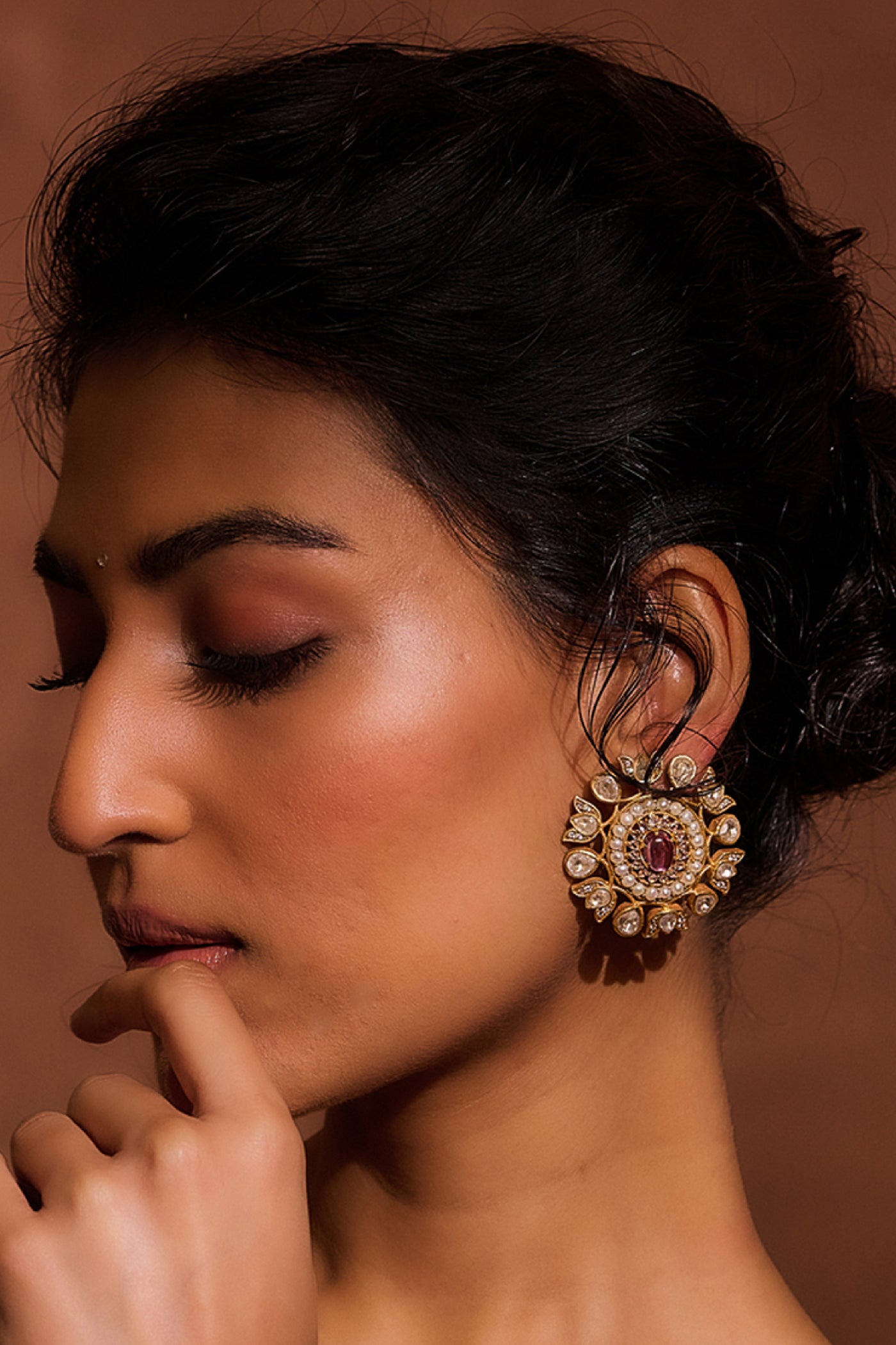 Tarun Tahiliani Jewellery Silver Earring Gold indian designer wear online shopping melange singapore