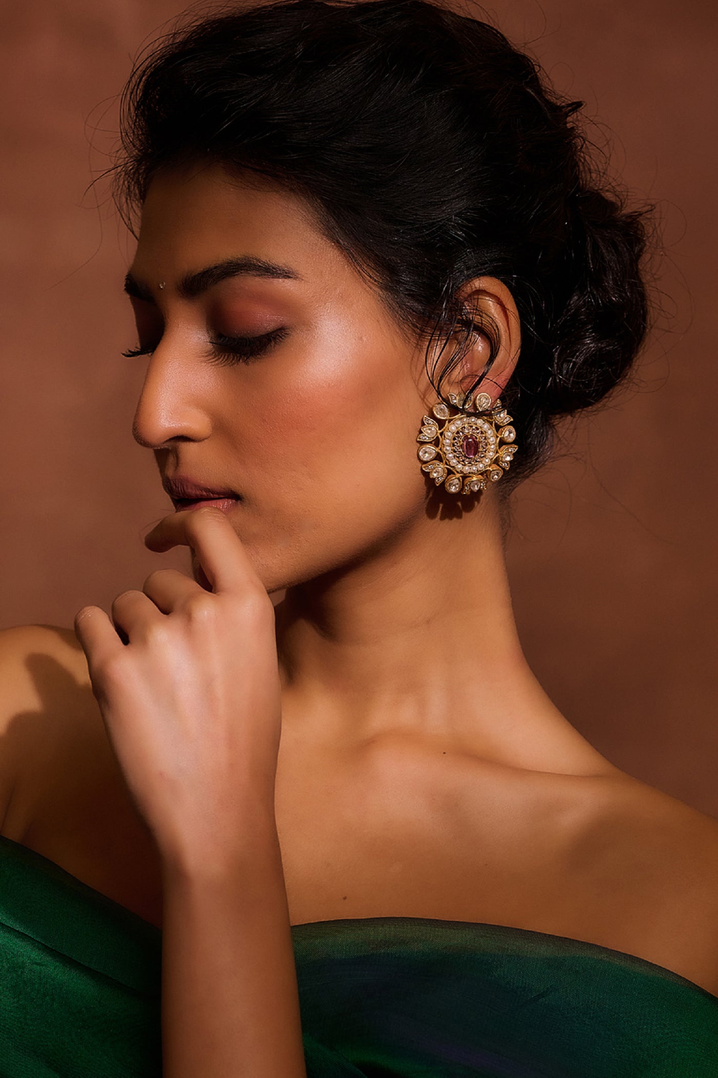 Tarun Tahiliani Jewellery Silver Earring Gold indian designer wear online shopping melange singapore