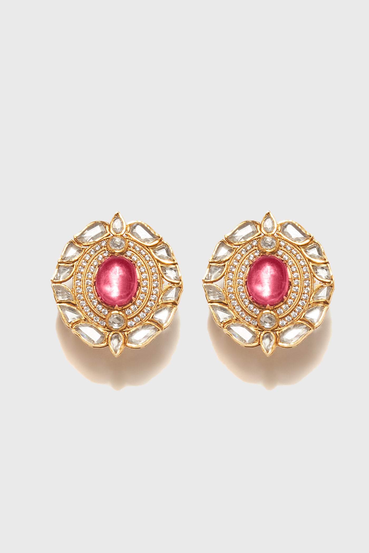 Tarun Tahiliani Jewellery Silver Earring Ruby indian designer wear online shopping melange singapore
