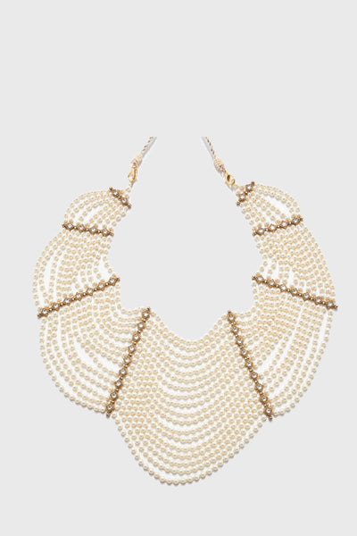 Tarun Tahiliani Jewellery Silver Necklace Ivory Gold indian designer wear online shopping melange singapore