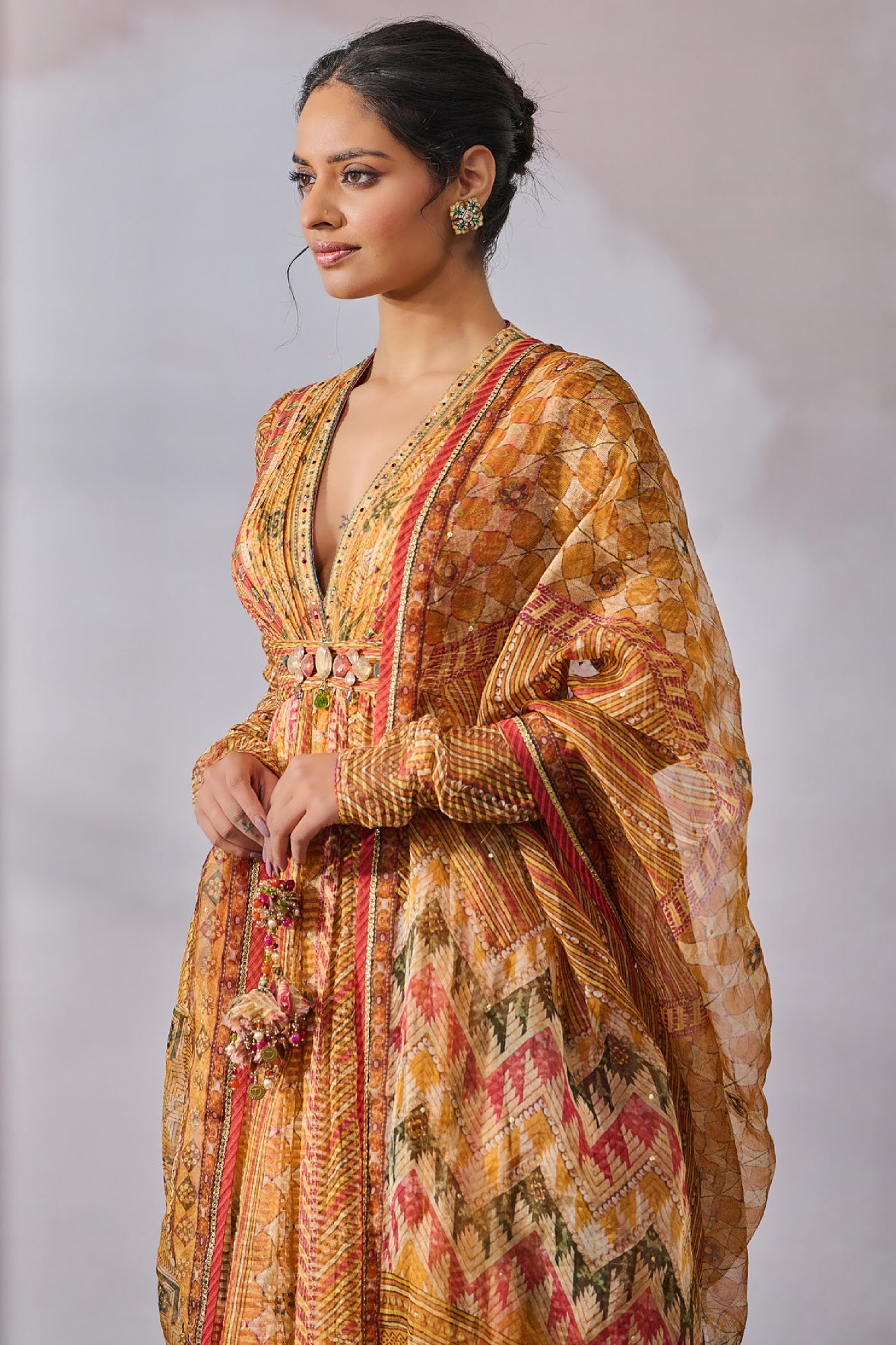 Tarun Tahiliani Anarkali Dupatta Churidar indian designer wear online shopping melange singapore