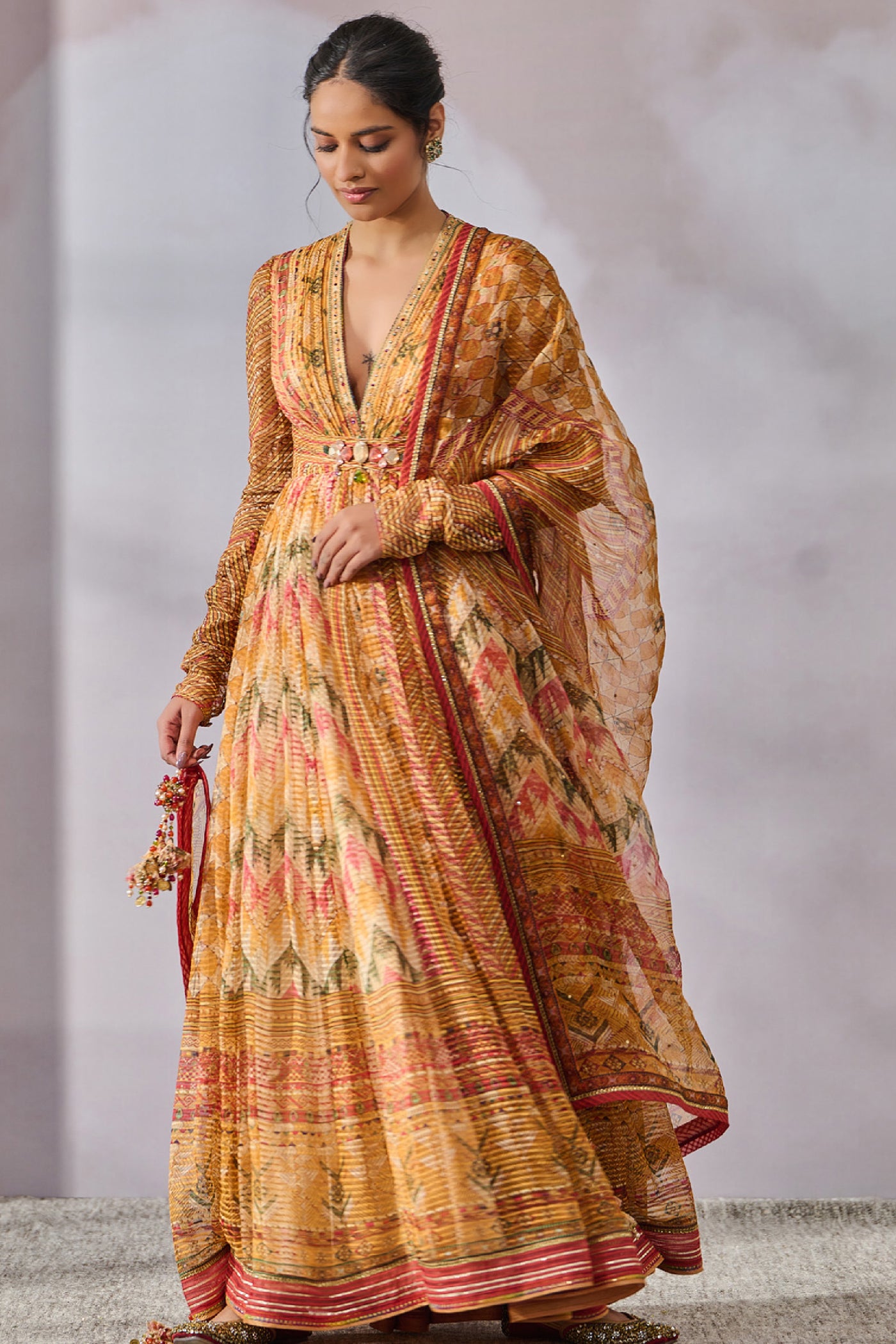 Tarun Tahiliani Anarkali Dupatta Churidar indian designer wear online shopping melange singapore