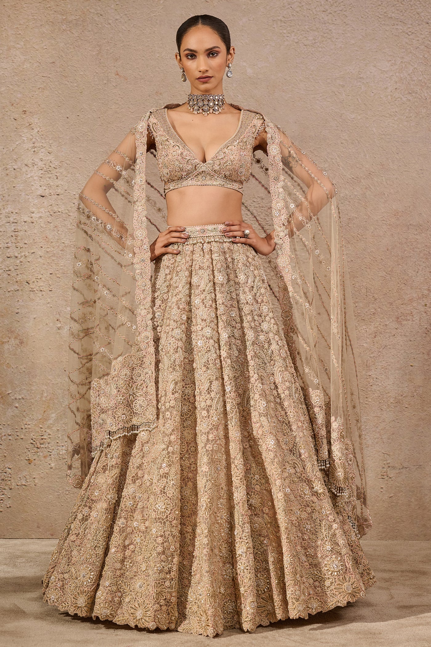 Tarun Tahiliani Bloom Dori Lehenga indian designer wear online shopping melange singapore