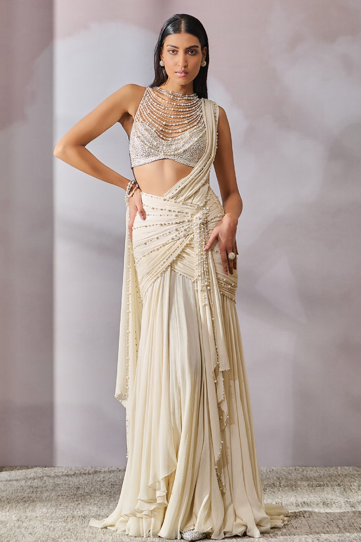 Tarun Tahiliani Blouse Concept Saree indian designer wear online shopping melange singapore