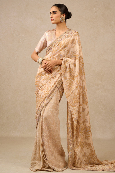 Tarun Tahiliani Blouse Drape Skirt Blush indian designer wear online shopping melange singapore