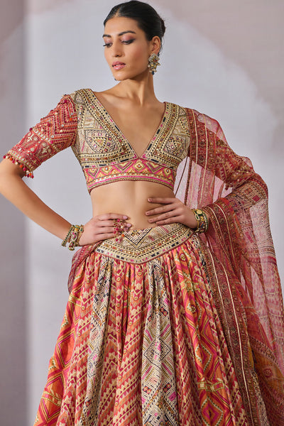 Tarun Tahiliani Blouse Dupatta Lehenga indian designer wear online shopping melange singapore