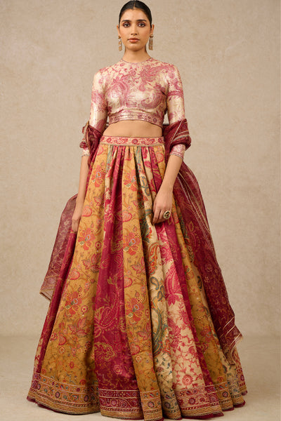 Tarun Tahiliani Blouse Dupatta Lehenga Multii indian designer wear online shopping melange singapore