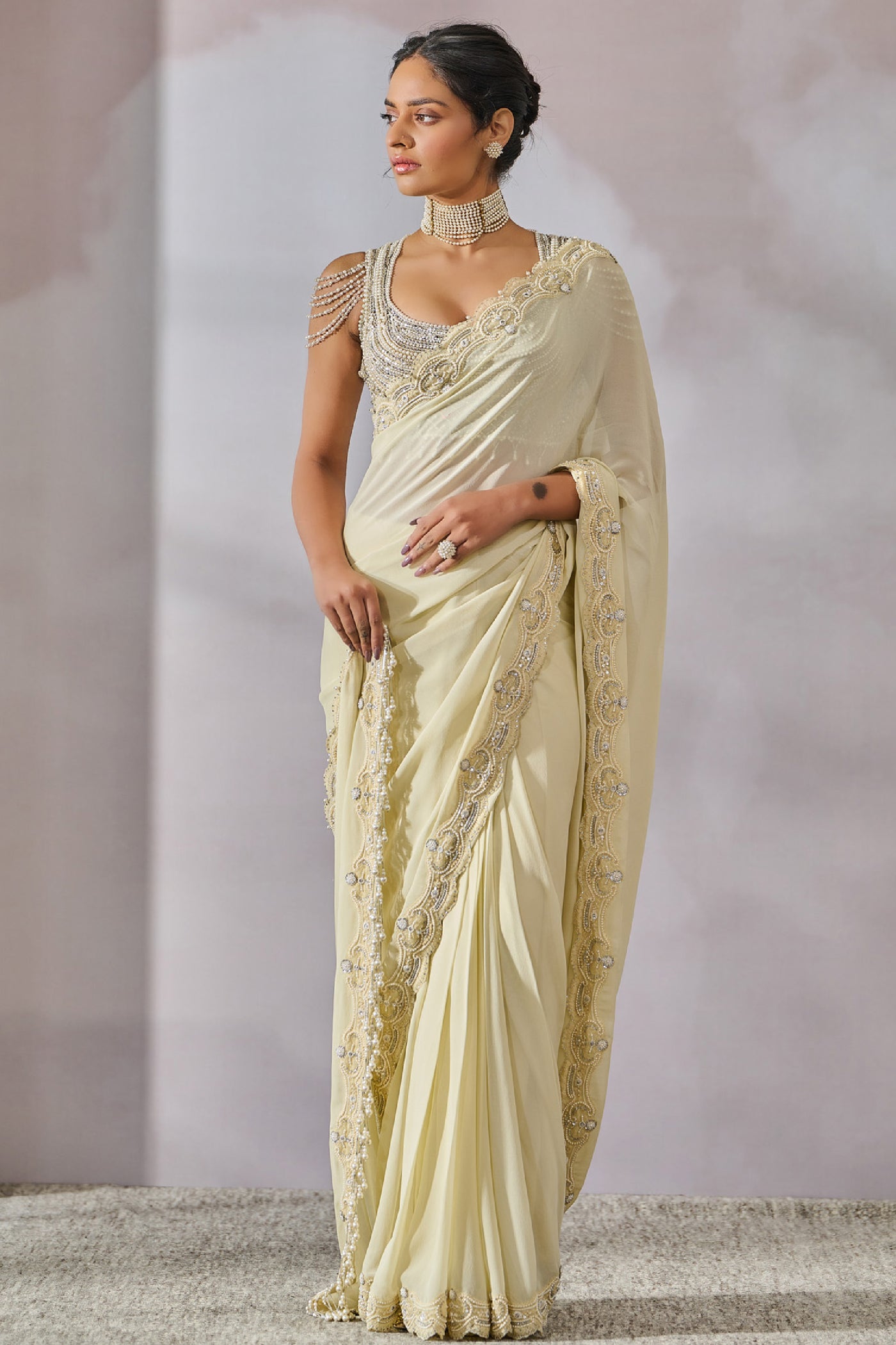 Tarun Tahiliani Blouse Saree indian designer wear online shopping melange singapore