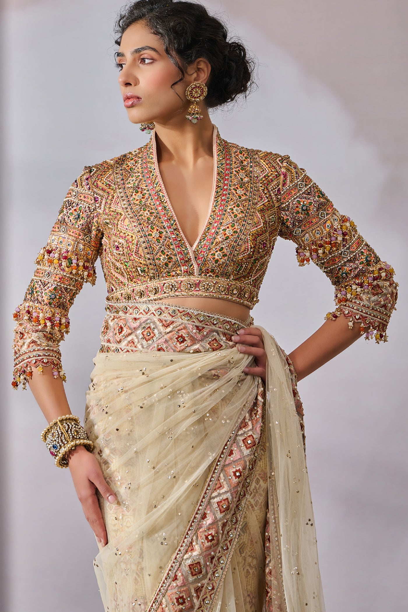 Tarun Tahiliani Blouse Saree Petticoat indian designer wear online shopping melange singapore