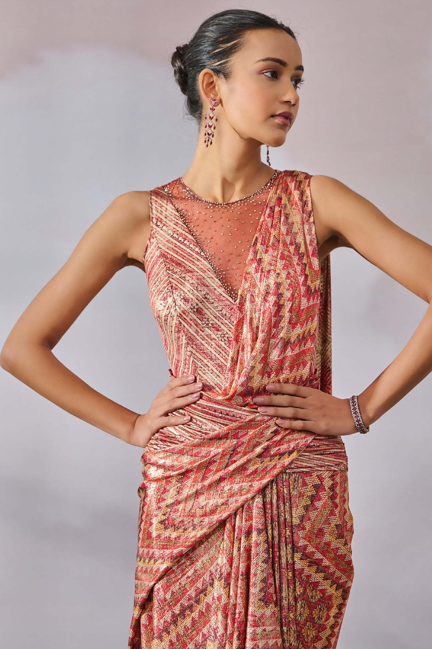 Tarun Tahiliani Bodysuit Concept Saree indian designer wear online shopping melange singapore
