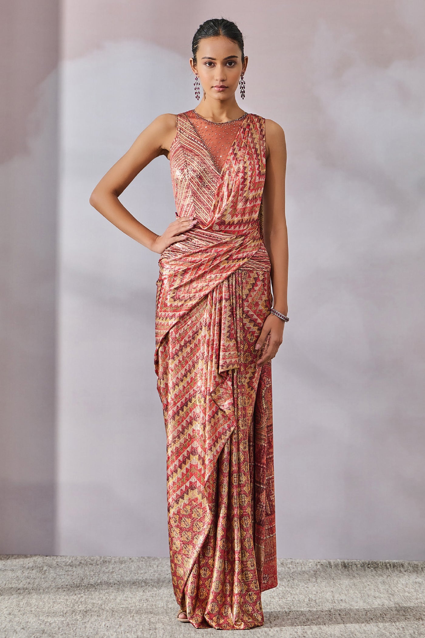 Tarun Tahiliani Bodysuit Concept Saree indian designer wear online shopping melange singapore