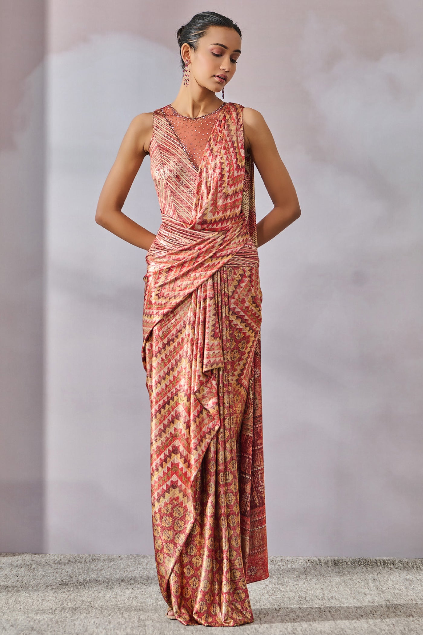 Tarun Tahiliani Bodysuit Concept Saree indian designer wear online shopping melange singapore