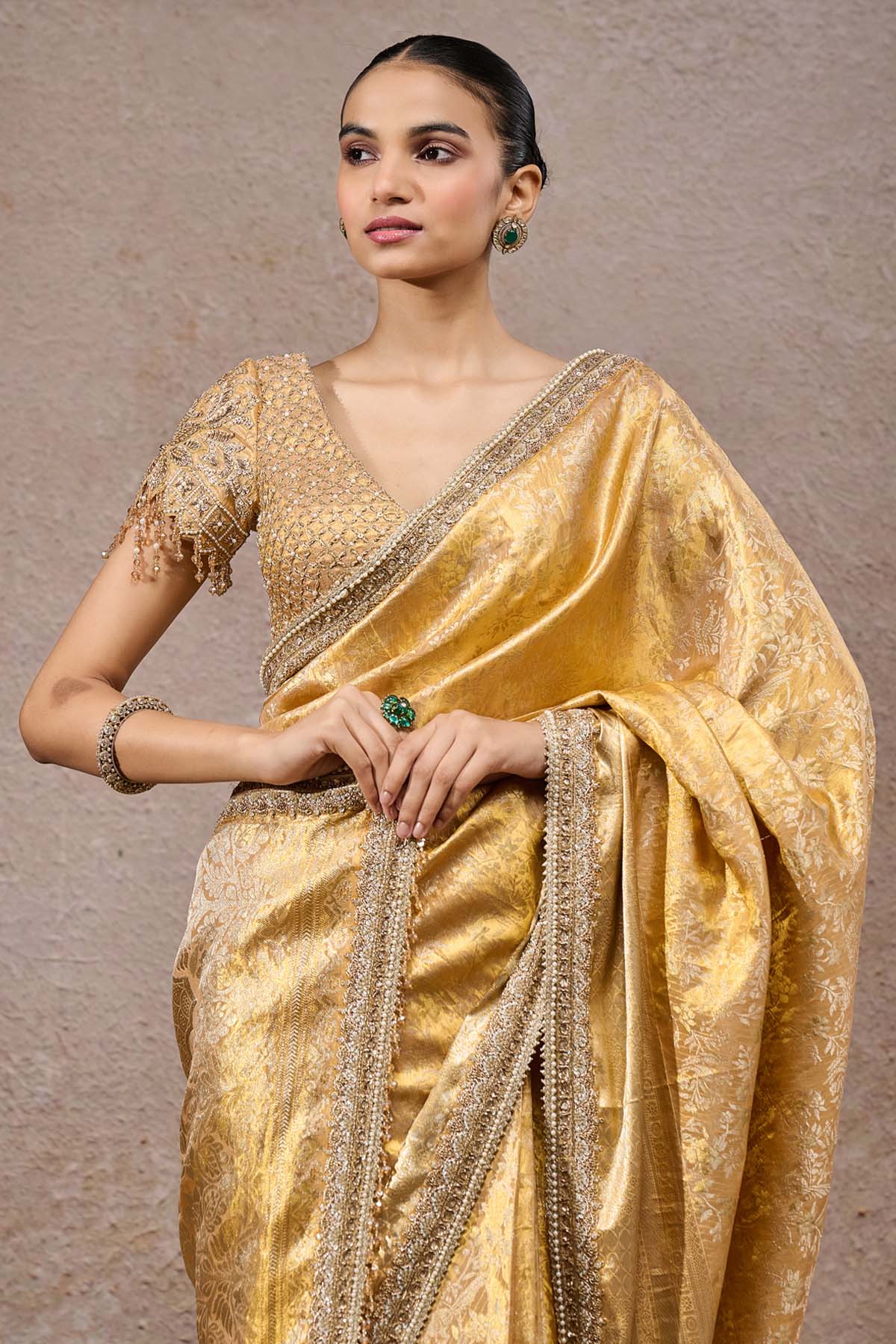 Tarun Tahiliani Brocade Saree indian designer wear online shopping melange singapore 