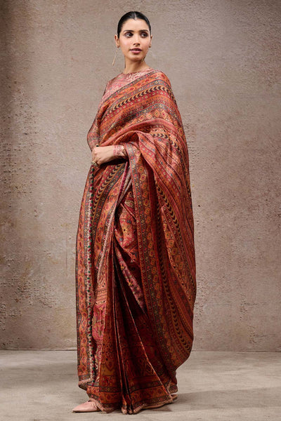 Tarun Tahiliani Brocade Saree Multi indian designer wear online shopping melange singapore 