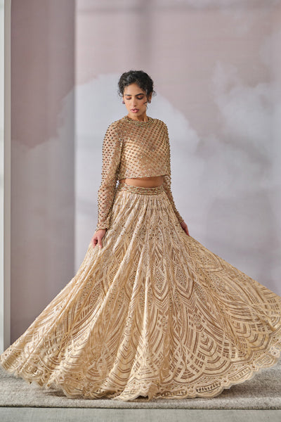 Tarun Tahiliani Bustier Top Lehenga indian designer wear online shopping melange singapore