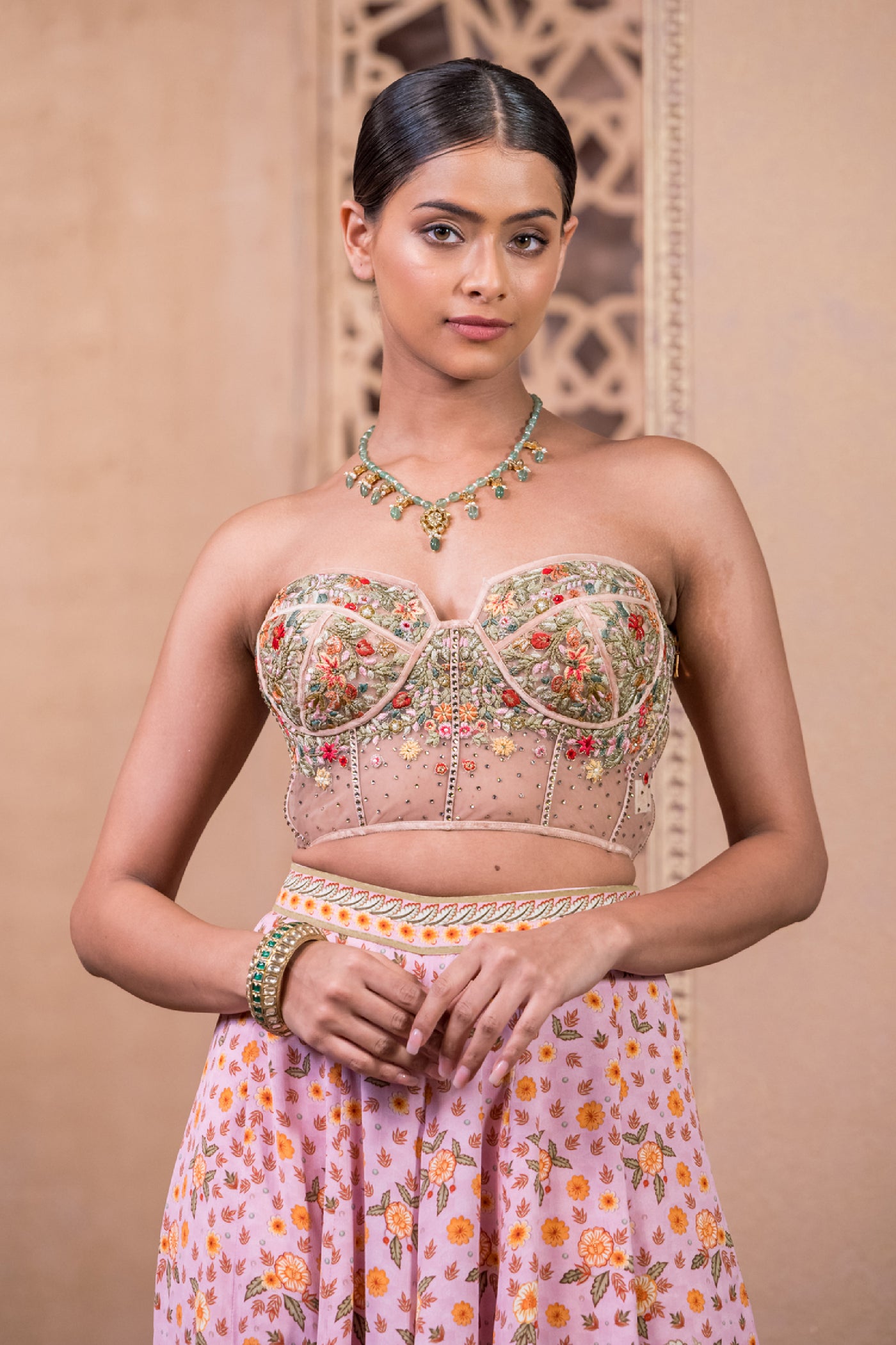 Tarun Tahiliani Bustier And Trouser indian designer wear online shopping melange singapore