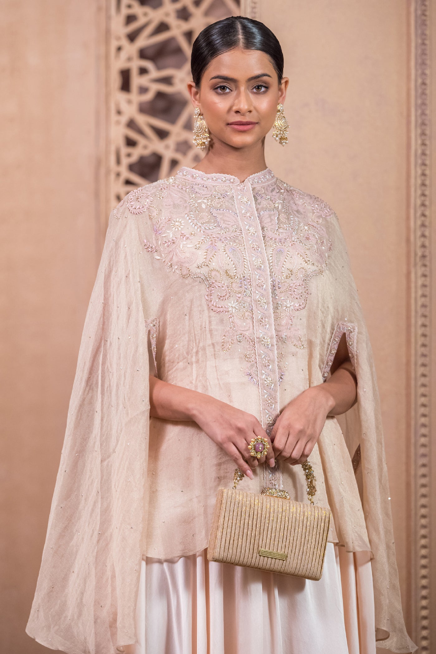 Tarun Tahiliani Cape With Slip And Trouser indian designer wear online shopping melange singapore