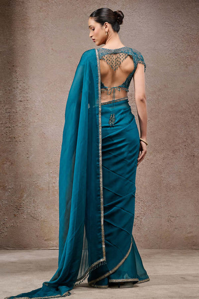 Tarun Tahiliani Classic Chiffon Saree indian designer wear online shopping melange singapore 

