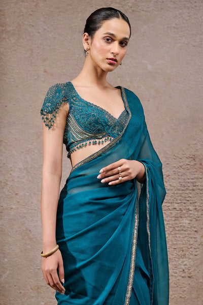 Tarun Tahiliani Classic Chiffon Saree indian designer wear online shopping melange singapore 
