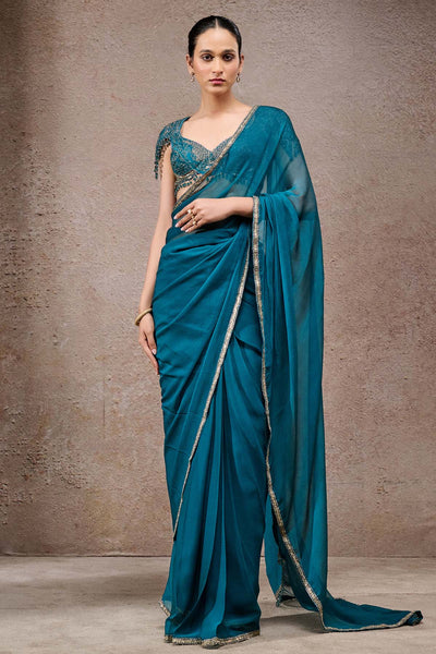 Tarun Tahiliani Classic Chiffon Saree indian designer wear online shopping melange singapore 
