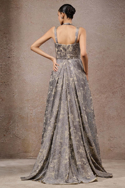 Tarun Tahiliani Classic Crinkle Gown indian designer wear online shopping melange singapore 