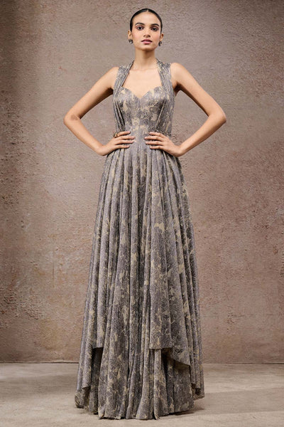 Tarun Tahiliani Classic Crinkle Gown indian designer wear online shopping melange singapore 