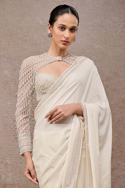 Tarun Tahiliani Classic Georgette Saree indian designer wear online shopping melange singapore 