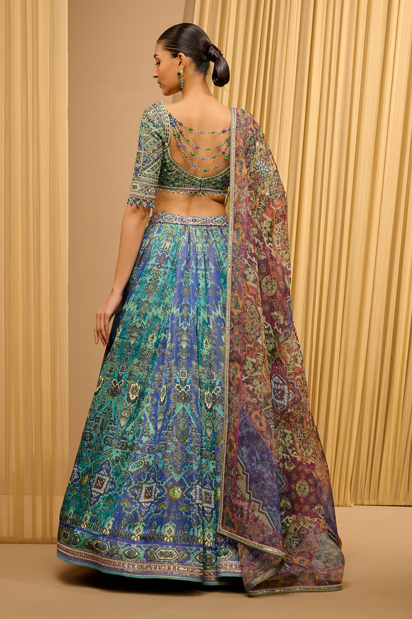 Tarun Tahiliani Classic Printed Lehenga indian designer wear online shopping melange singapore