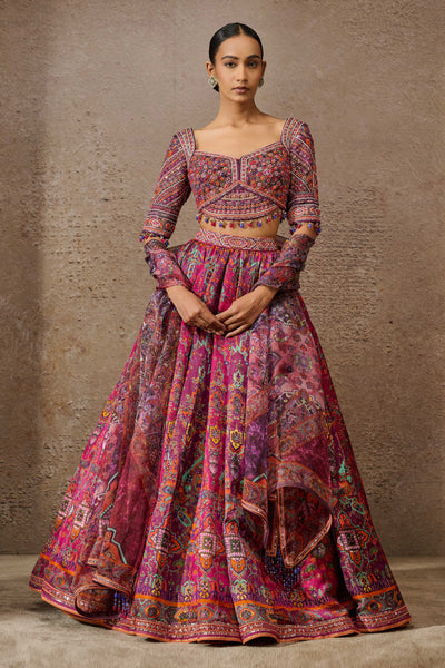 Tarun Tahiliani Classic Printed Lehenga indian designer wear online shopping melange singapore
