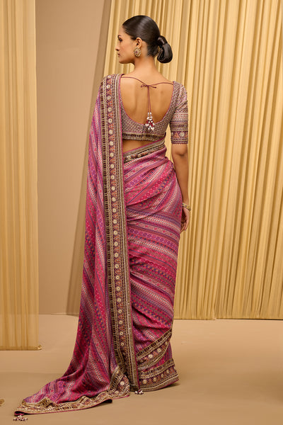 Tarun Tahiliani Classic Printed Saree indian designer wear online shopping melange singapore