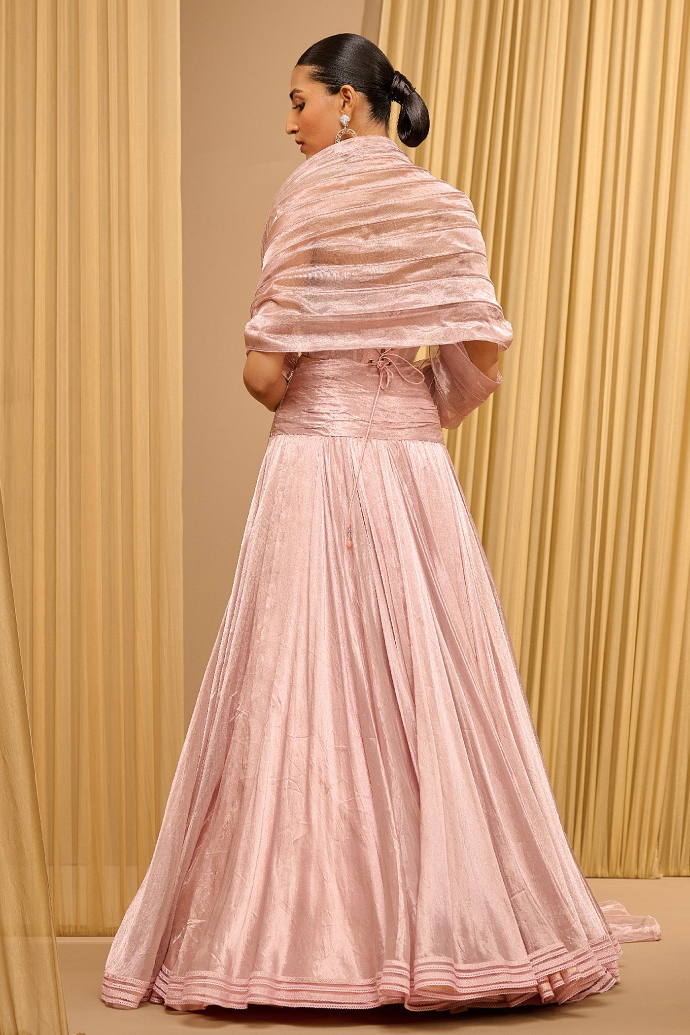 Tarun Tahiliani Classic Tissue Lehengai indian designer wear online shopping melange singapore
