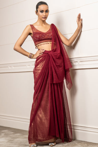 Tarun Tahiliani Concept Saree Blouse indian designer wear online shopping melange singapore