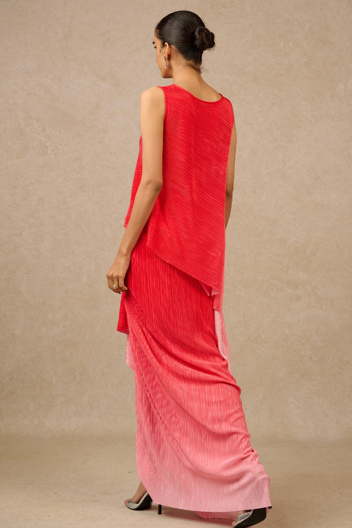 Tarun Tahiliani Coral Ombre Co- Ord Set indian designer wear online shopping melange singapore
