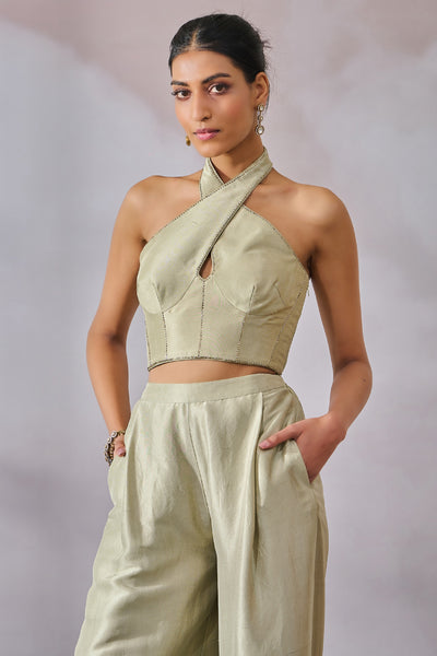 Tarun Tahiliani Corset Trousers indian designer wear online shopping melange singapore