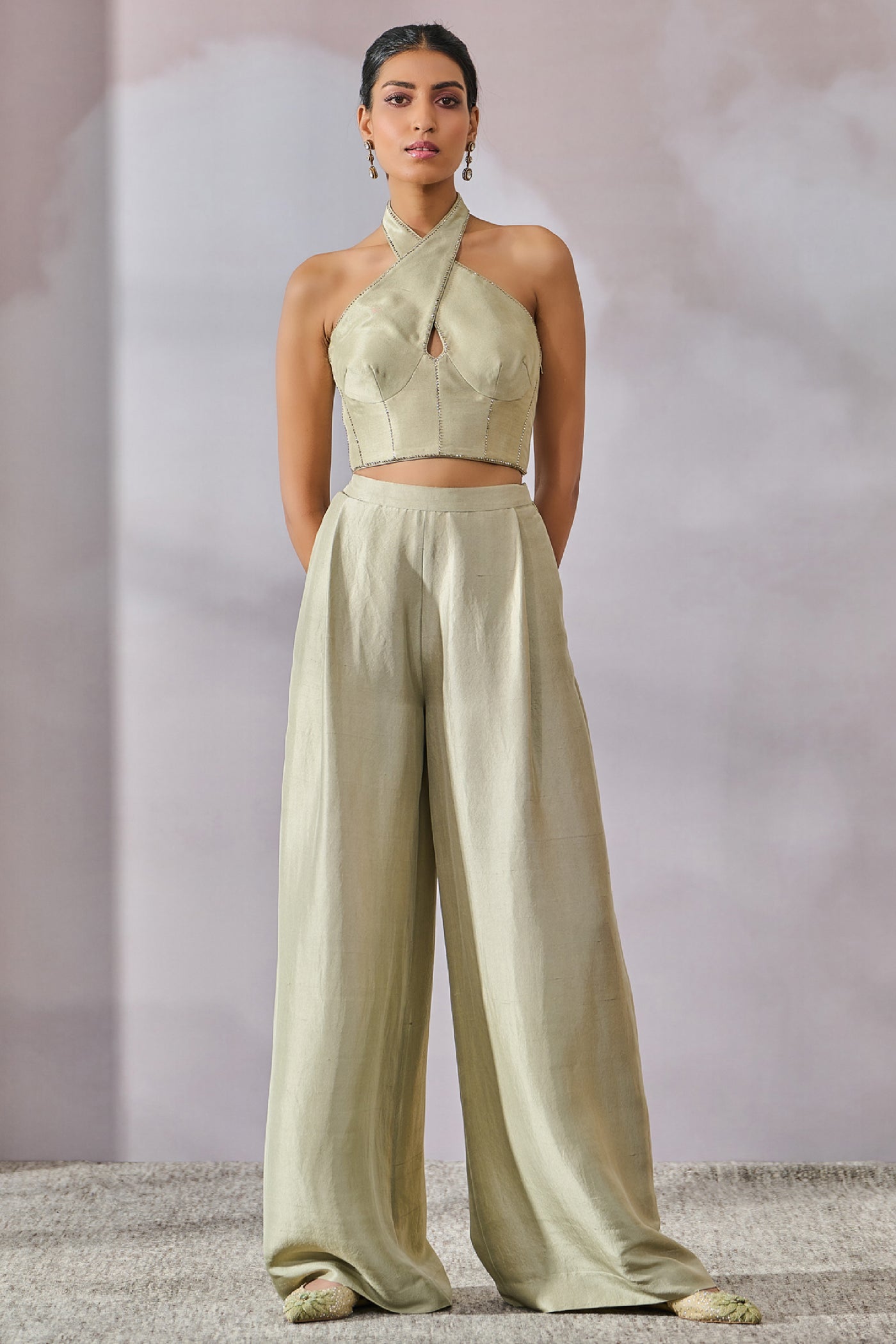 Tarun Tahiliani Corset Trousers indian designer wear online shopping melange singapore