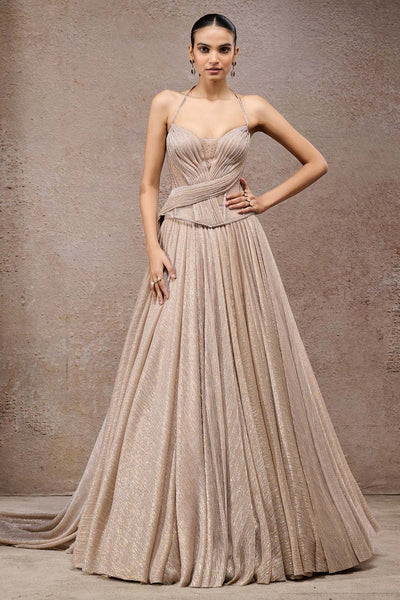 Tarun Tahiliani Draped Corset Skirt indian designer wear online shopping melange singapore 