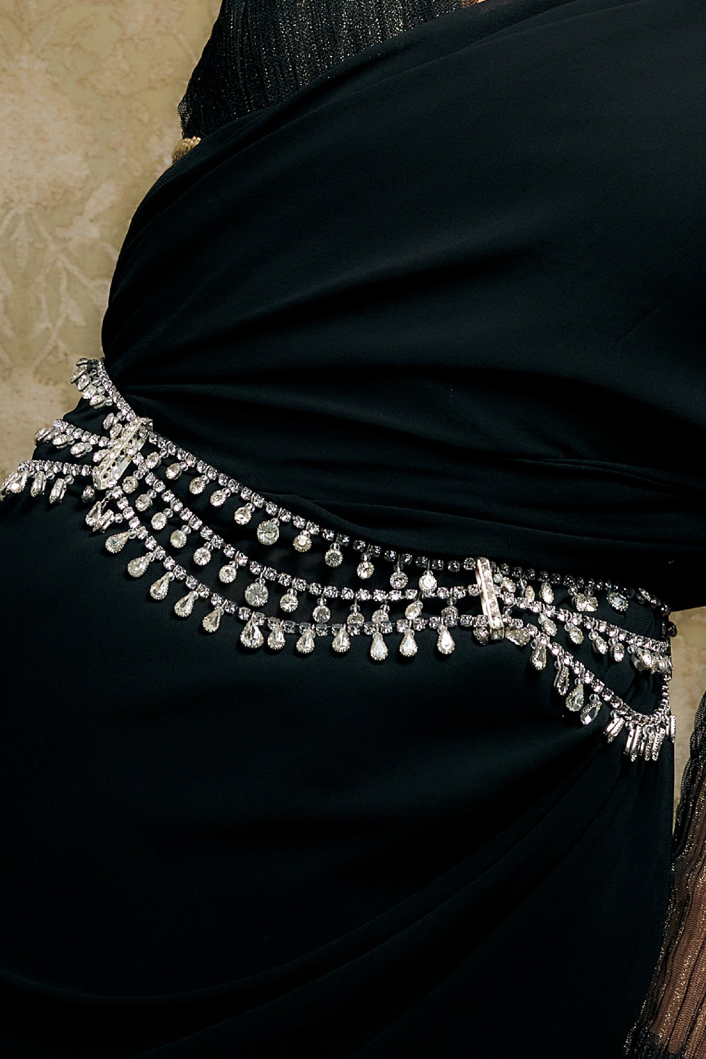 Tarun Tahiliani Accessories Draped Crystal Belt Indian designer wear online shopping melange singapore