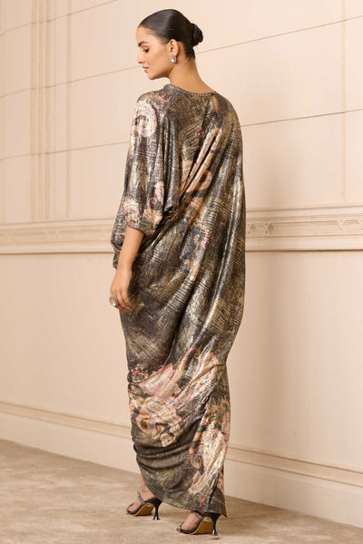 Tarun Tahiliani Draped Dress indian designer wear online shopping melange singapore