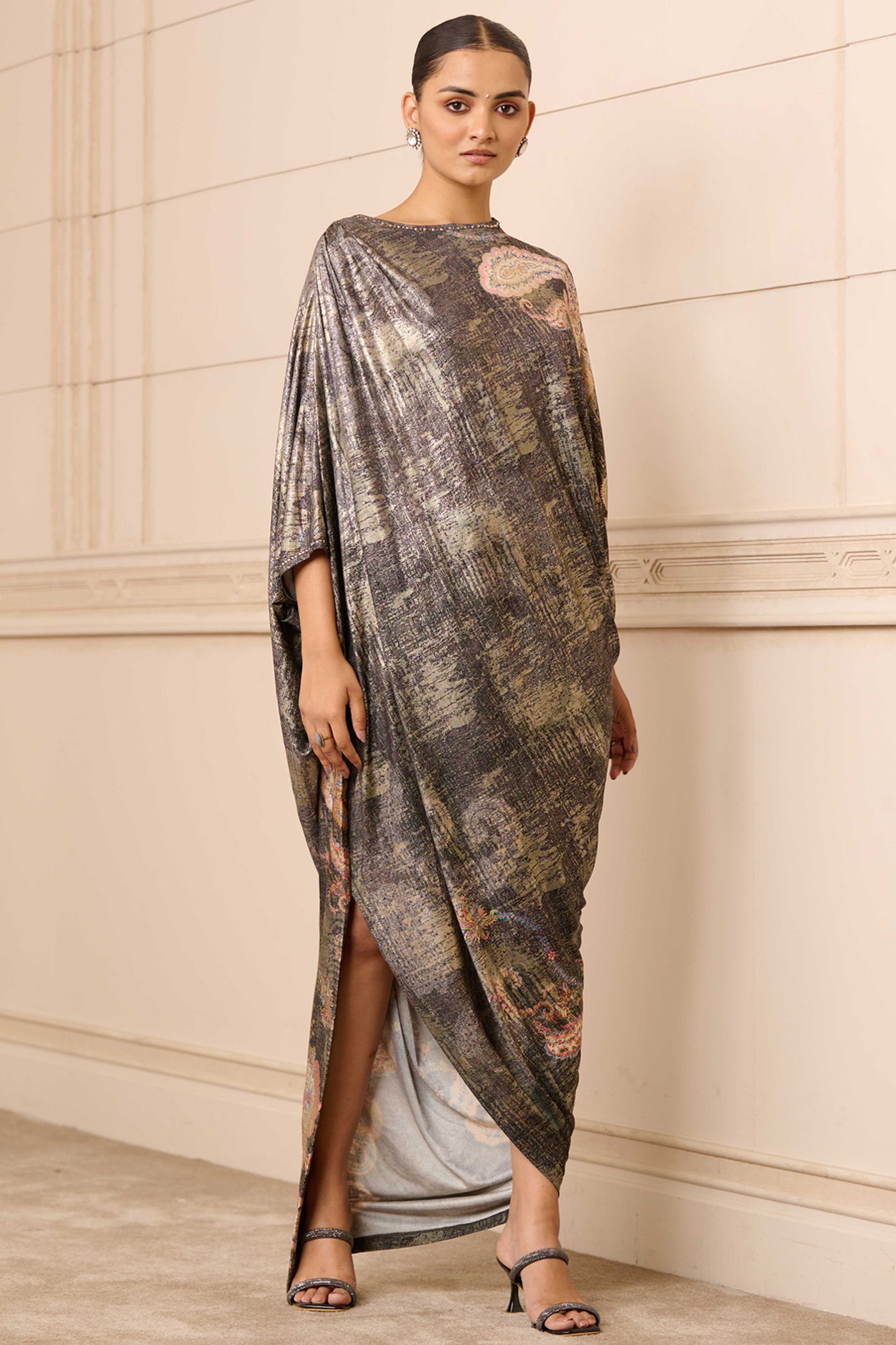 Tarun Tahiliani Draped Dress indian designer wear online shopping melange singapore