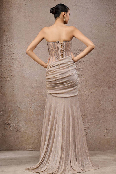 Tarun Tahiliani Draped Gown indian designer wear online shopping melange singapore 