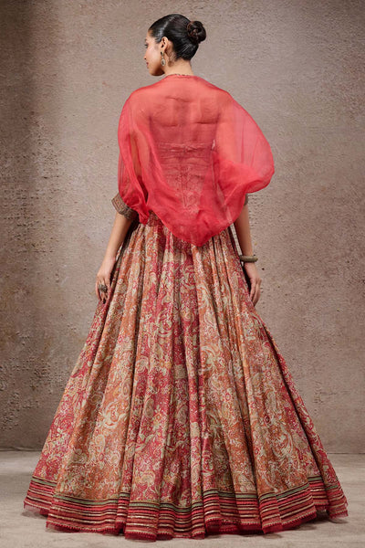Tarun Tahiliani Draped Tectile Lehenga indian designer wear online shopping melange singapore 